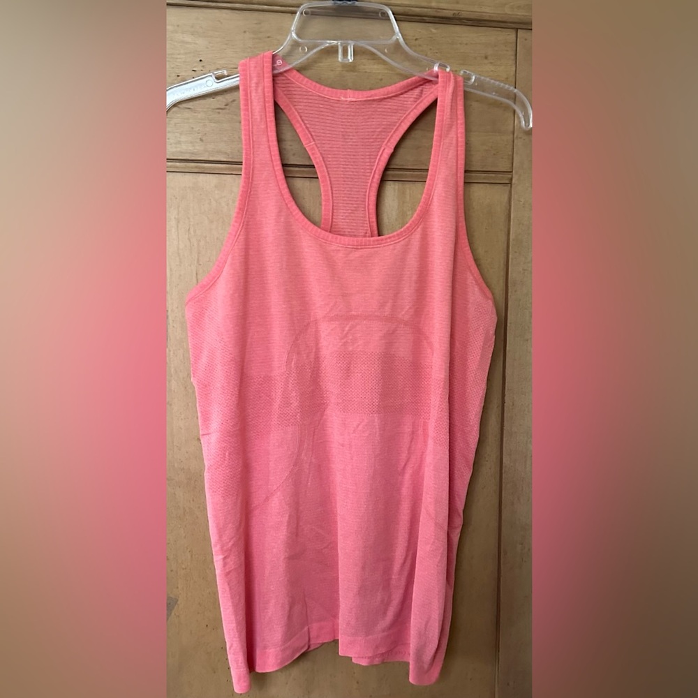 lululemon athletica Coral Pink Racerback Tank Top